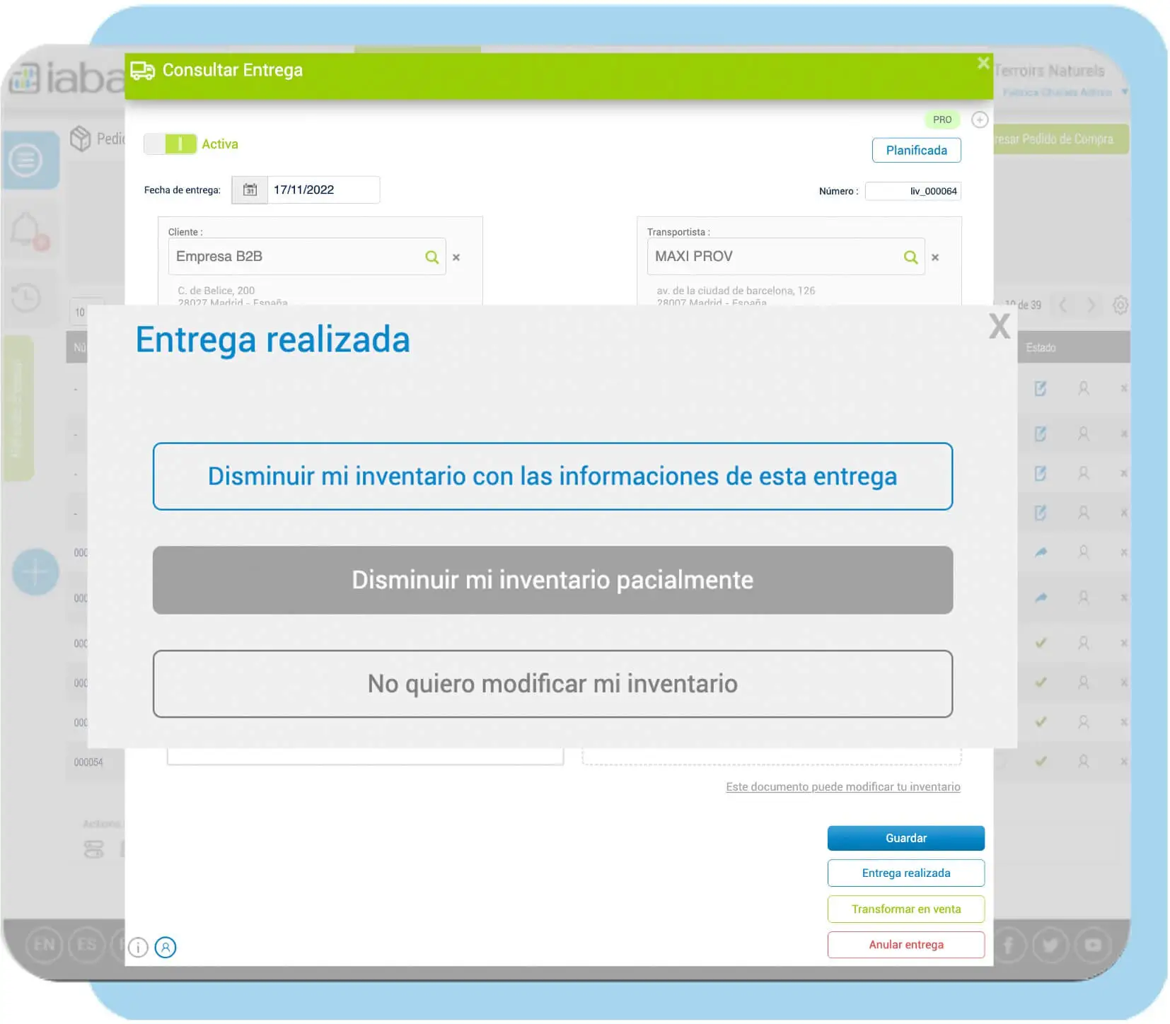 Nota de entrega